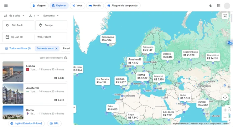 Passagem tarifada em buscadores genéricos